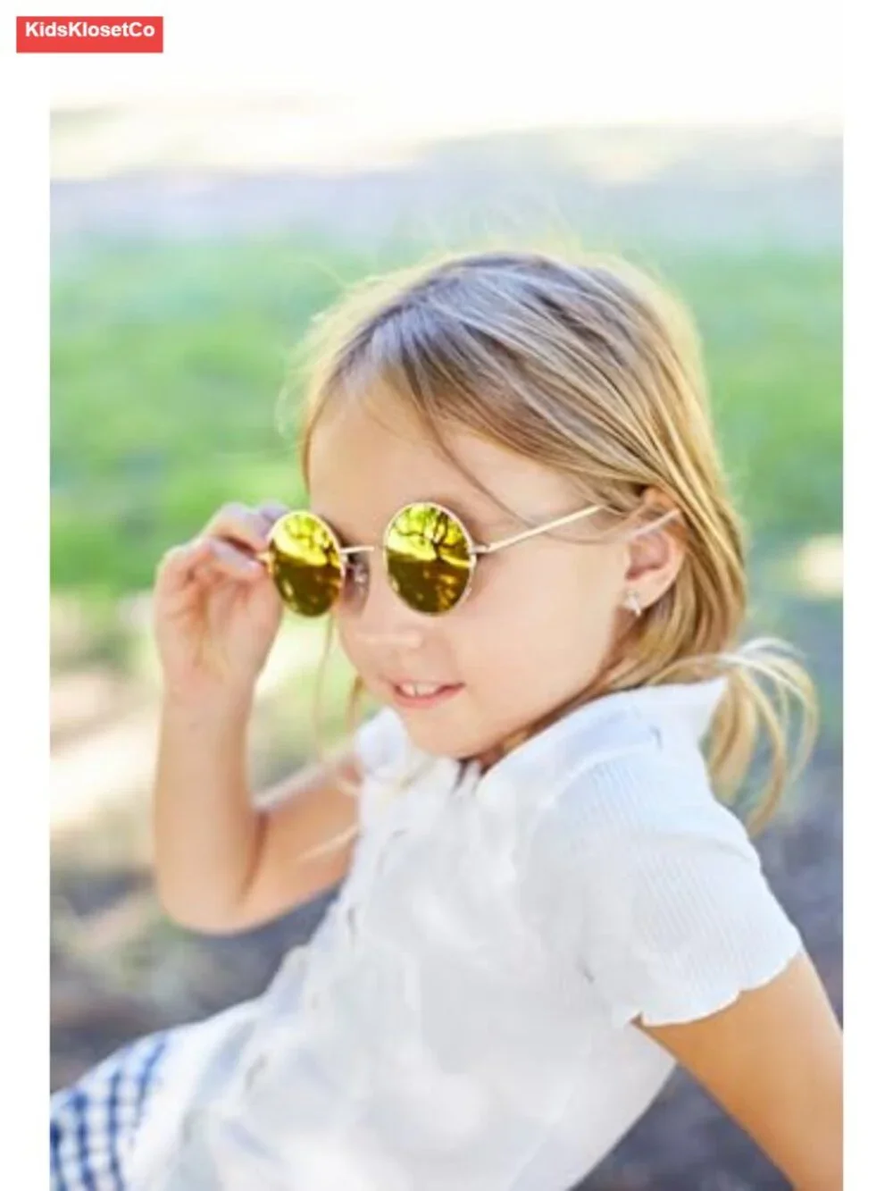 Retro Round Sunglasses with UV400 Protection for Kids Ages 3+